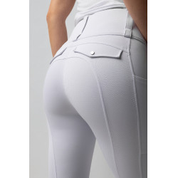 Hybride legging Horze Anya dames fullgrip Glanzend wit Hybride legging Horze Anya dames fullgrip Glanzend wit