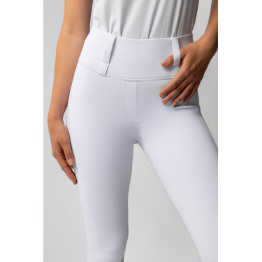 Hybride legging Horze Anya dames fullgrip Glanzend wit Hybride legging Horze Anya dames fullgrip Glanzend wit
