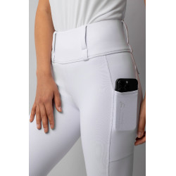 Hybride legging Horze Anya dames fullgrip Glanzend wit Hybride legging Horze Anya dames fullgrip Glanzend wit