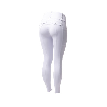 Hybride legging Horze Anya dames fullgrip Glanzend wit Hybride legging Horze Anya dames fullgrip Glanzend wit