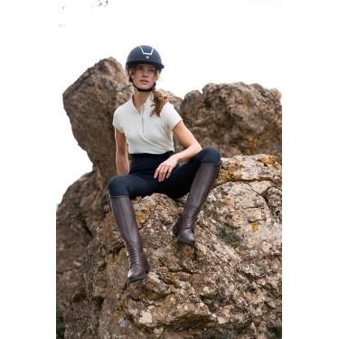 Hybride legging Horze Anya dames fullgrip Donker marineblauw