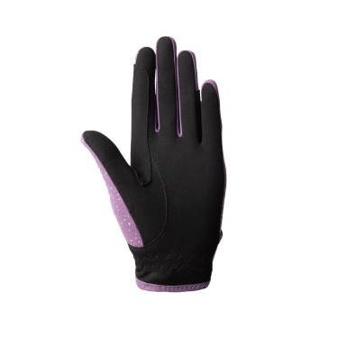 Horze Fay JR Handschoenen Zwarte pruim Violet Horze Fay JR Handschoenen Zwarte pruim Violet