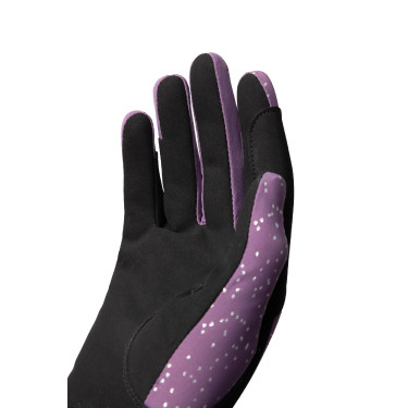 Horze Fay JR Handschoenen Zwarte pruim Violet Horze Fay JR Handschoenen Zwarte pruim Violet