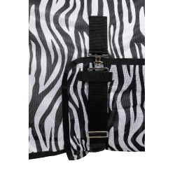 Vliegendeken Horze Defender met buikflap Zebra Motieven Vliegendeken Horze Defender met buikflap Zebra Motieven