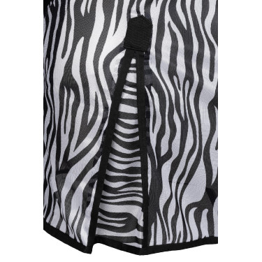 Vliegendeken Horze Defender met buikflap Zebra Motieven Vliegendeken Horze Defender met buikflap Zebra Motieven