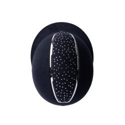 Paardrijcap Solara II Horze Marine / wit Blauw