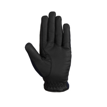 Dames rijhandschoenen Horze Mayla Winter Donker marineblauw
