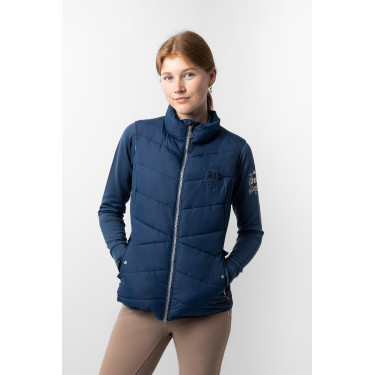 Gewatteerd Rijvest B Vertigo Cordelia Marine titaan Marineblauw