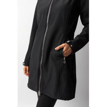 Lange softshell jas Anna Horze Zwart