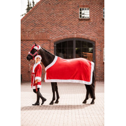 Kerstdeken Horze Rood