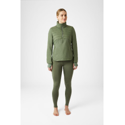 Hybride anorak Horze Annika, dames Olijfgroen