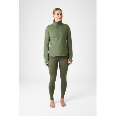 Hybride anorak Horze Annika, dames Olijfgroen