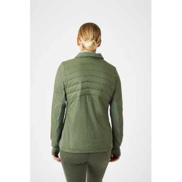 Hybride anorak Horze Annika, dames Olijfgroen