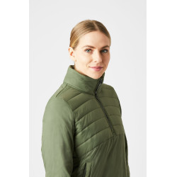 Hybride anorak Horze Annika, dames Olijfgroen