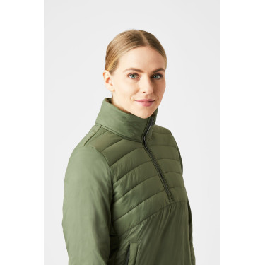 Hybride anorak Horze Annika, dames Olijfgroen