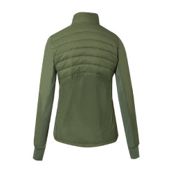 Hybride anorak Horze Annika, dames Olijfgroen