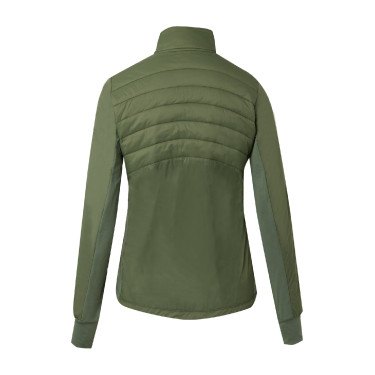 Hybride anorak Horze Annika, dames Olijfgroen