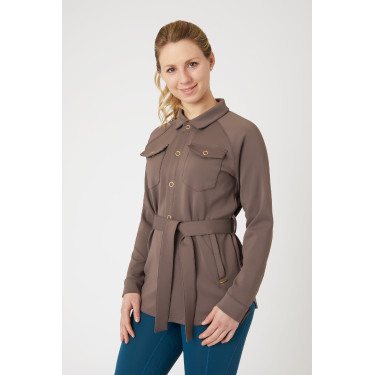 Dames overshirt Alyssa Horze Grijsijzeren bruin