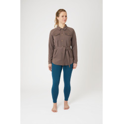 Dames overshirt Alyssa Horze Grijsijzeren bruin