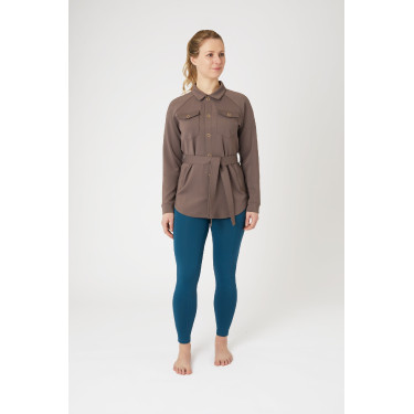 Dames overshirt Alyssa Horze Grijsijzeren bruin