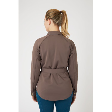 Dames overshirt Alyssa Horze Grijsijzeren bruin