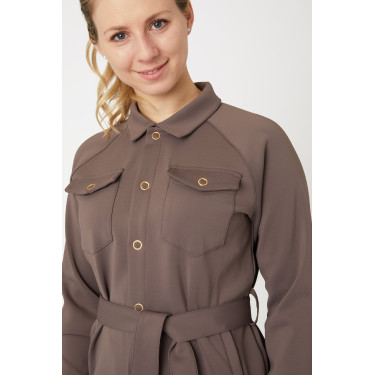 Dames overshirt Alyssa Horze Grijsijzeren bruin