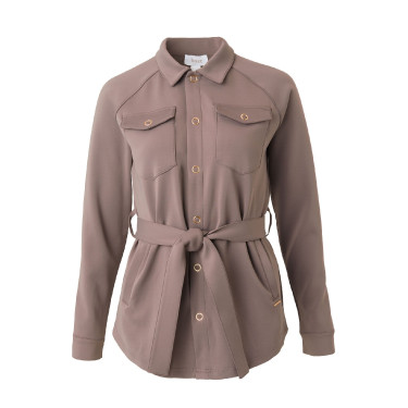 Dames overshirt Alyssa Horze Grijsijzeren bruin