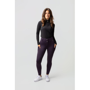 Thermobroek met volledige zit Mira dames Horze Zwarte nachtschade Violet Thermobroek met volledige zit Mira dames Horze Zwarte nachtschade Violet