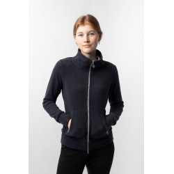 Fleece paardrijjas Horze Ellie dames Donker marineblauw