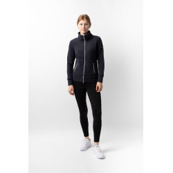 Fleece paardrijjas Horze Ellie dames Donker marineblauw