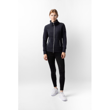 Fleece paardrijjas Horze Ellie dames Donker marineblauw