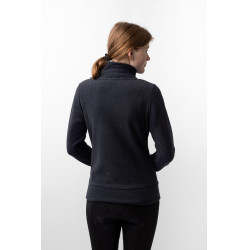 Fleece paardrijjas Horze Ellie dames Donker marineblauw