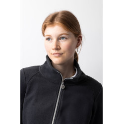 Fleece paardrijjas Horze Ellie dames Donker marineblauw