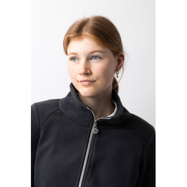Fleece paardrijjas Horze Ellie dames Donker marineblauw