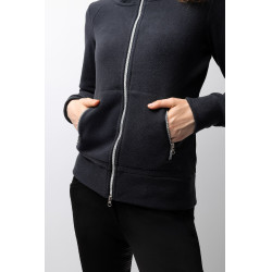 Fleece paardrijjas Horze Ellie dames Donker marineblauw