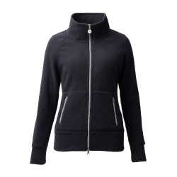 Fleece paardrijjas Horze Ellie dames Donker marineblauw