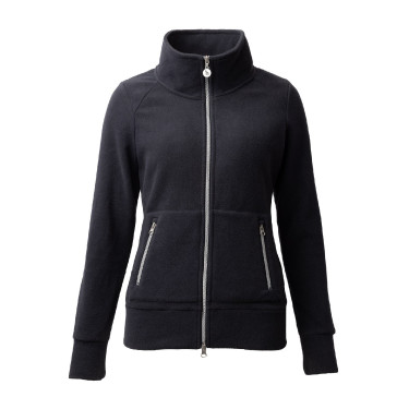 Fleece paardrijjas Horze Ellie dames Donker marineblauw