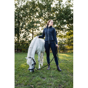 Fleece paardrijjas Horze Ellie dames Donker marineblauw