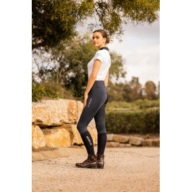 Paardrijbroek met volledige zit Meghan B Vertigo hoge taille dames Donker marineblauw Paardrijbroek met volledige zit Meghan B Vertigo hoge taille dames Donker marineblauw