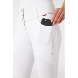 Paardrijbroek met volledige zit Meghan B Vertigo hoge taille dames Wit