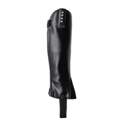 Mini-chaps Horze Portland kind met riempje Zwart