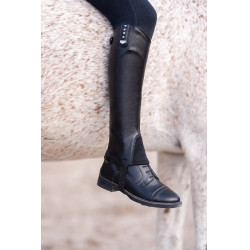 Mini-chaps Horze Portland kind met riempje Zwart
