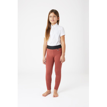 Paardrijlegging silicone Horze Leighton Junior met full grip en warme voering Rood roan