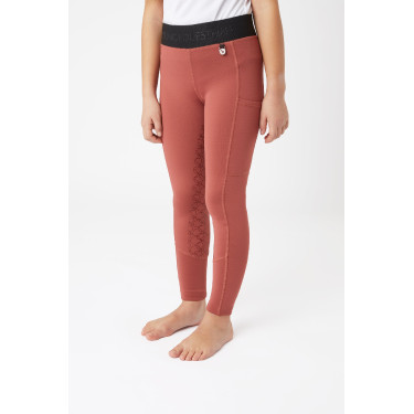 Paardrijlegging silicone Horze Leighton Junior met full grip en warme voering Rood roan