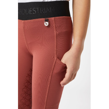 Paardrijlegging silicone Horze Leighton Junior met full grip en warme voering Rood roan