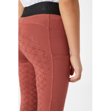 Paardrijlegging silicone Horze Leighton Junior met full grip en warme voering Rood roan