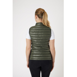 Ultra-lichte mouwloze paardrijbodywarmer B Vertigo Sia dames Lievergroen