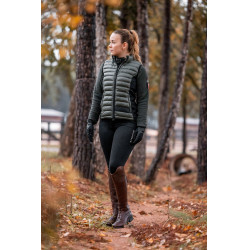 Ultra-lichte mouwloze paardrijbodywarmer B Vertigo Sia dames Lievergroen