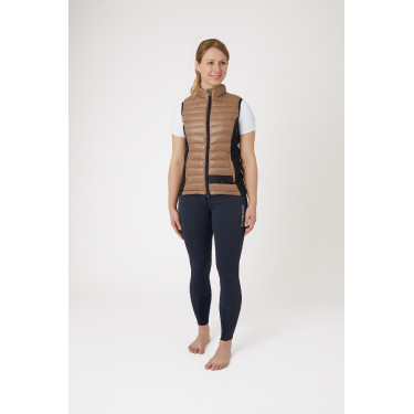 Ultra-lichte mouwloze paardrijbodywarmer B Vertigo Sia dames Gemberkoekje Beige Ultra-lichte mouwloze paardrijbodywarmer B Vertigo Sia dames Gemberkoekje Beige