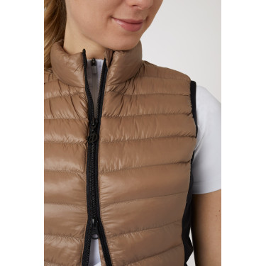 Ultra-lichte mouwloze paardrijbodywarmer B Vertigo Sia dames Gemberkoekje Beige Ultra-lichte mouwloze paardrijbodywarmer B Vertigo Sia dames Gemberkoekje Beige